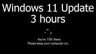Windows 11 Update Screen 3 hours REAL COUNT in 4K UHD !