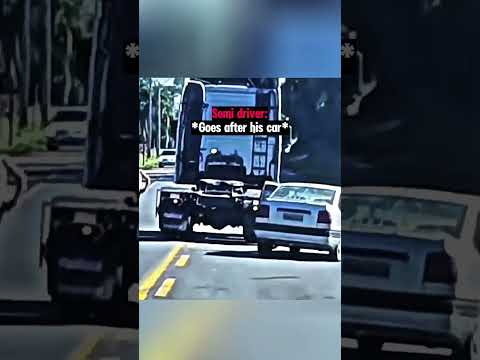 Road Rage Driver Messes With The Wrong Semi Truck Driver