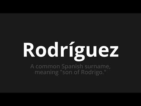 How to pronounce Rodríguez
