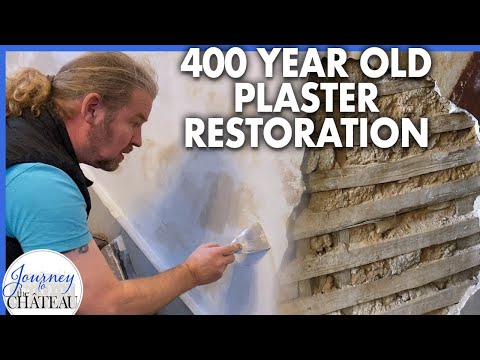 RESTORING 400 Year Old Plaster Walls in Our CHATEAU Entrance Hall