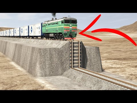 Reverse Trains VS Unfinished Railway - BeamNG Drive