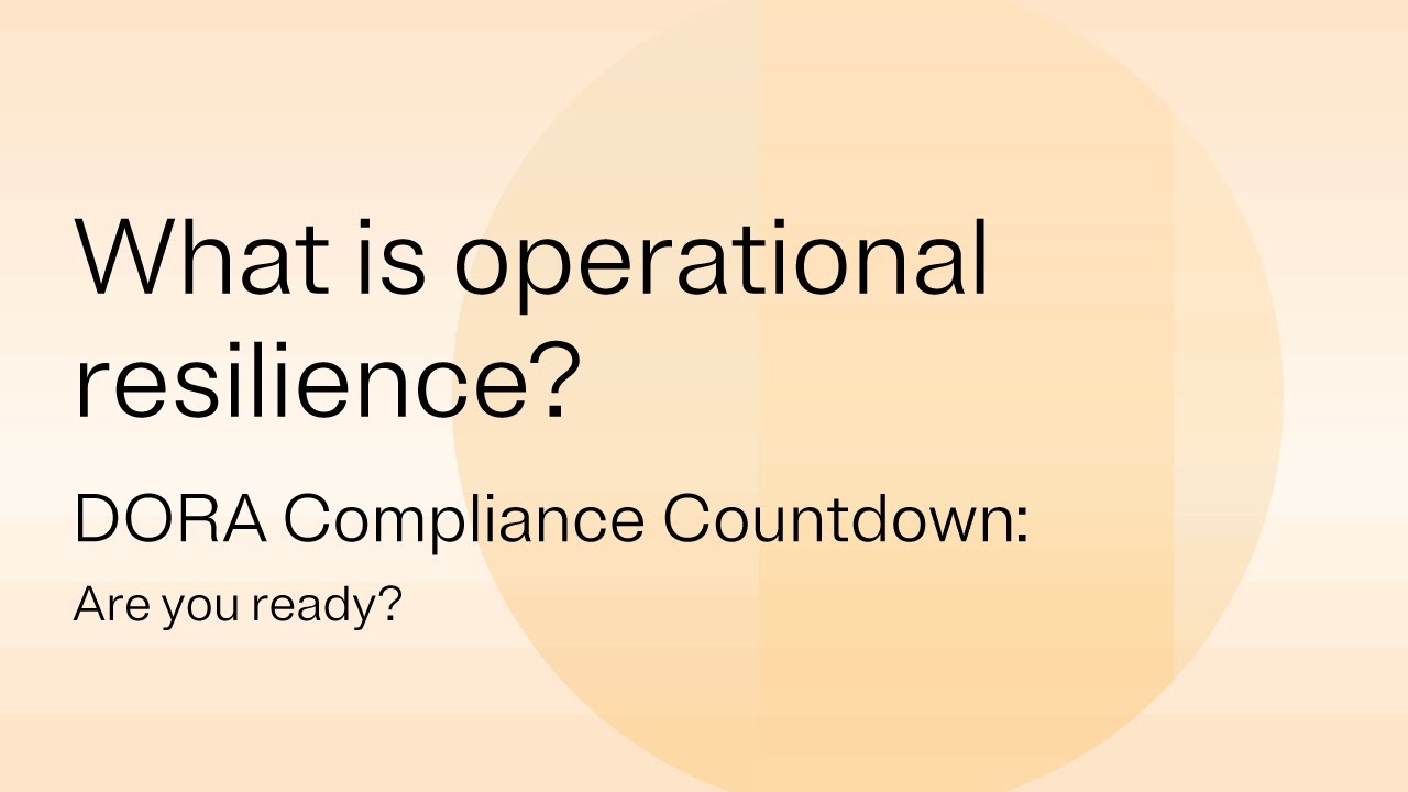 What is operational resilience?