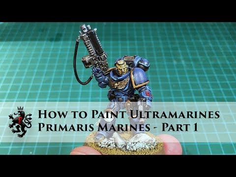 How to Paint Ultramarines - Primaris Space Marines Part 1 of 3 - Lieutenant Intercessor Basic Armour