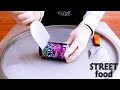 Fanta Grape Soda Ice Cream Rolls Oddly Satisfying STREET FOOD ASMR