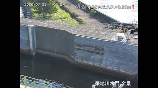 築地川水門 全景