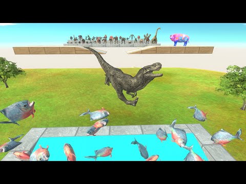 Deadly Jump Escape From Giant PIRANHA - Animal Revolt Battle Simulator