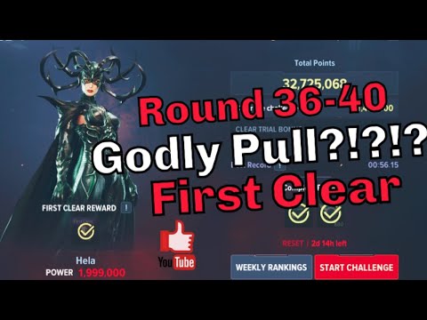 Marvel Future Revolution - Battle challenge rounds 36-40, godly pull ?!?!?!