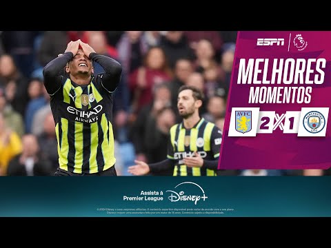 Gols e lances de Aston Villa x Manchester City