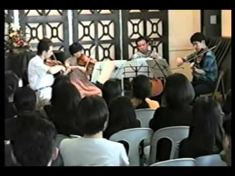 CEBU 1999  KANAZAWA QUARTET 8/11 - Beethoven-String Quartet #2, ALLEGRO molto;  Ingrid Santamaria
