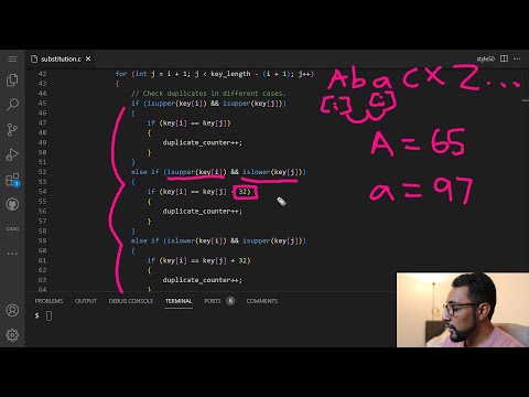 Harvard CS50 Week 2 | My Code Walkthrough