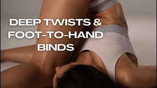 10 MIN DEEP TWISTS & FOOT TO HAND REACH | FLEXIBILITY TRAINING FOR DANCERS, SPINAL HEALTH, CORE WORK