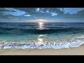 Peaceful Sunset Ocean Waves Seagull Sounds Sleep Focus 12H 4K