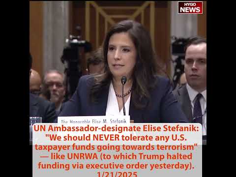 Bipartisan praise for UN Ambassador Stefanik, NEVER tolerate any U.S. taxpayer funds going UNRWA