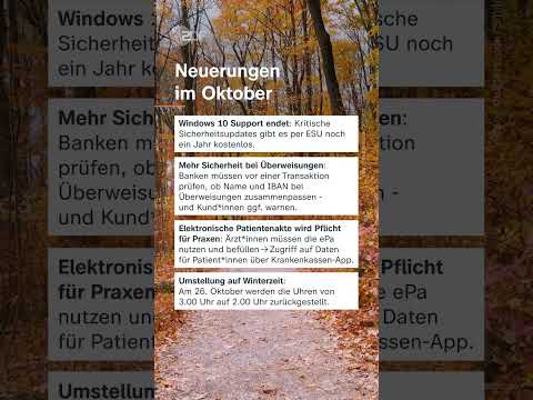 Video Thumbnail: Das ändert sich Oktober | #short #shorts