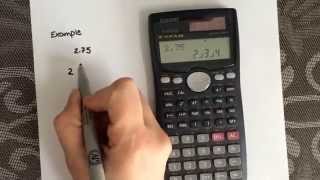 How to convert from a decimal to a fraction using the calculator Casio fx-991MS