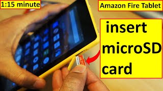 How to insert microSD card to Amazon Fire