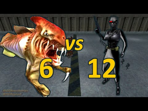 6 Ichthyosaurs vs 12 Assassins - Half-Life Retro Battles