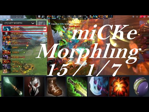 miCKe Rampage Morphling! KDA 15/1/7 - OG vs Liquid game1 - Dota2