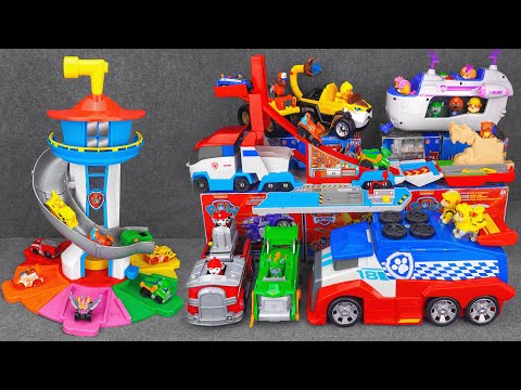 Unboxing Paw Patrol Lookout Tower Playset With Slide | Patroller Truck Transforming & Helicopter Toy