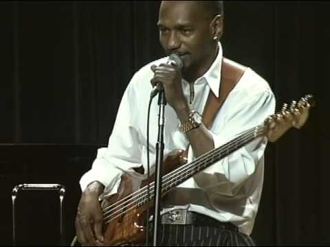 Victor Bailey plays in an upright style-"Bass Lines" clinic at the Berklee 6-7-08