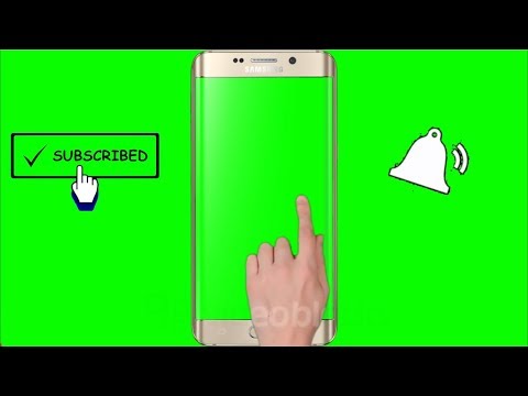 (No Copyright) Green Screen Hand, Mobile, Subscribe, Bell Intro