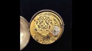 preview picture of video '18th Century Verge Fusee Pocket Watch - Running'