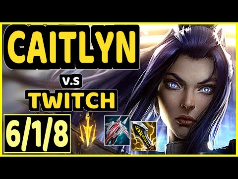 HANS SAMA (CAITLYN) vs TWITCH - 6/1/8 KDA BOTTOM ADC CHALLENGER GAMEPLAY - EUW