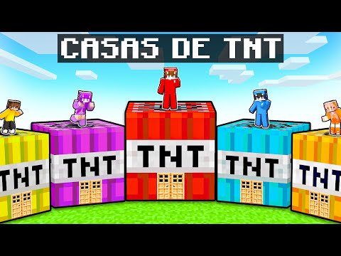 Hice CASAS DE TNT SEGURAS en Minecraft!