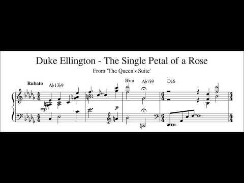 Duke Ellington - The Single Petal of a Rose - Piano Transcription (Sheet Music in Description)