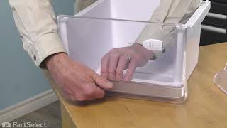 Samsung Refrigerator Repair - How to Replace the Drawer Front (Samsung # DA63-04445B)