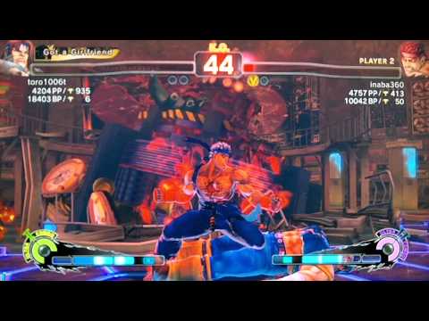 SSF4 AE:2012 toro1006t (Hawk) vs inaba360 (Evil Ryu)