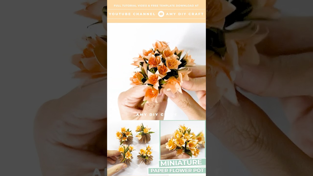 How to Make Miniature Paper Flowers - Small Paper flower bouquet