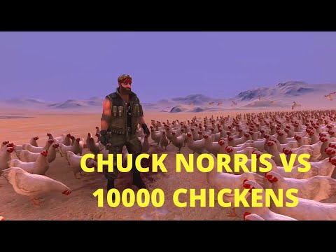 CHUCK NORRIS VS. 1,000 CHICKENS | Ultimate Epic Battle Simulator UEBS | Tiger Keyboard