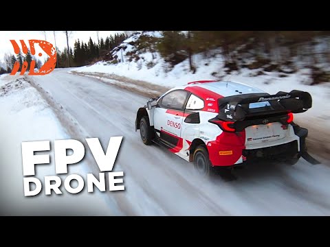 FPV Drone Toyota Rally1 Test Action [4K] WRC Rally Sweden 2023