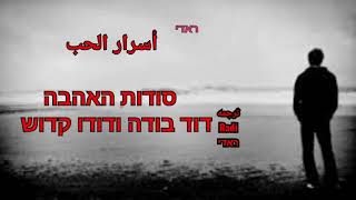 اسرار الحب ديفيد بودا דוד בודה ודודו קדוש סודות האהבה דיכאון david buda اغاني عبري مترجم