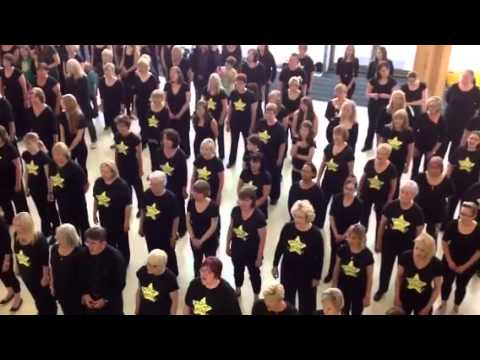 Norwich Rock choir performing at Norwich academy 23/6/2012