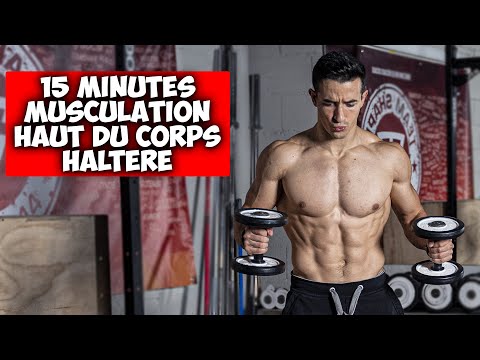 15min musculation haut du corps haltère !!
