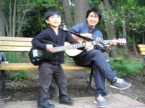 KEEPON (5 years old) played 『I Saw Her Standing There』- The Beatles@井の頭公園
