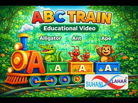 ABC Train | A for Alligator Ant Ape | Kids Learning Alphabet | Suhani Lahar