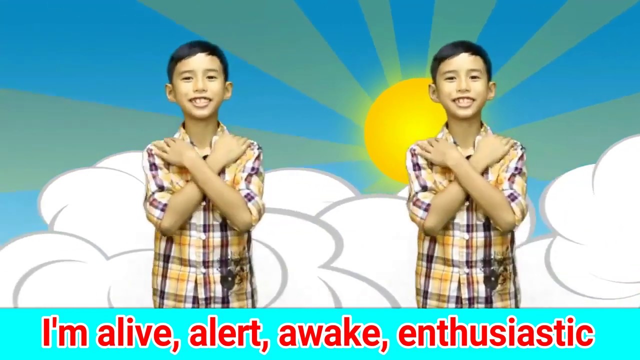 Alive Alert Awake Enthusiastic | Children Song | Song for Kids