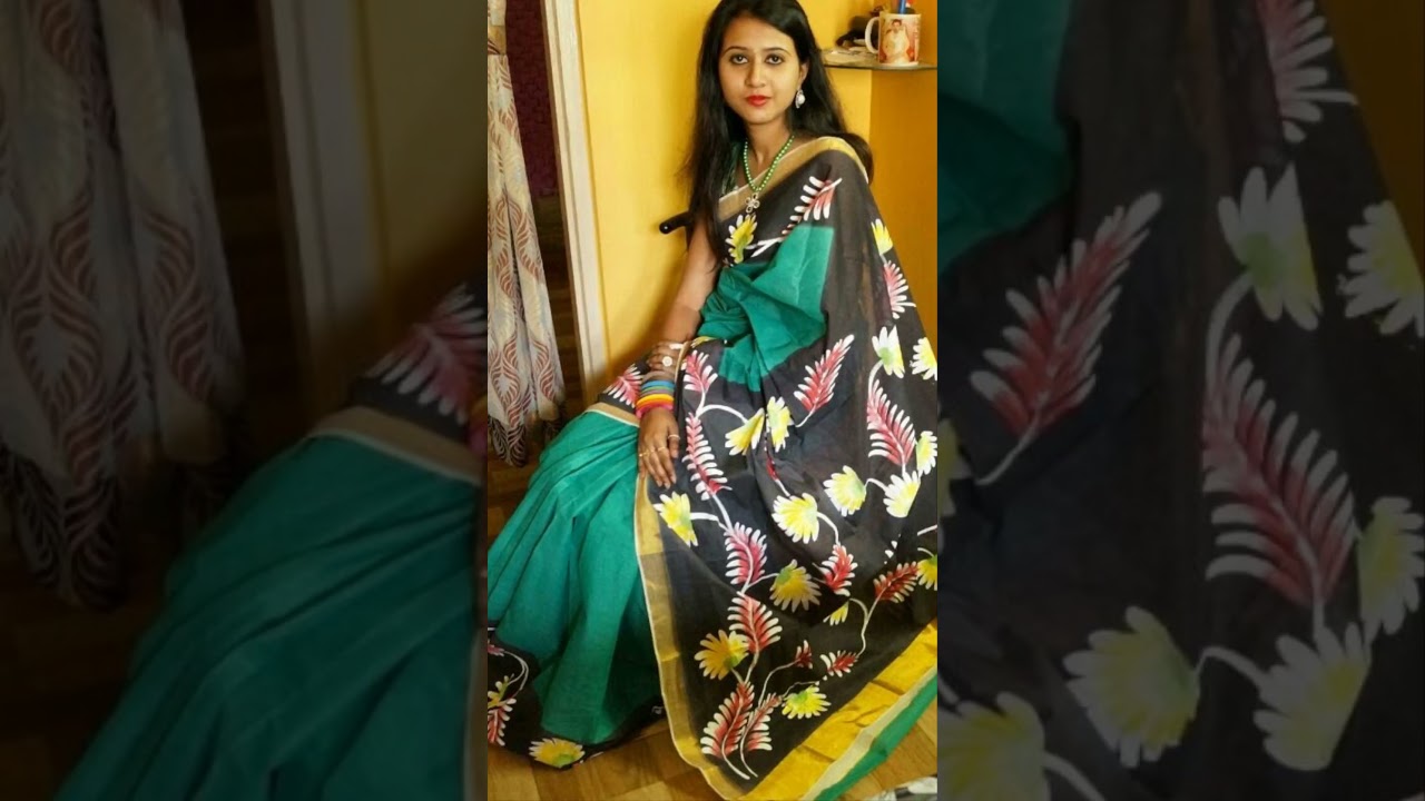 Kerala cotton exclusive hand painted saree call for booking pH no 9123763166