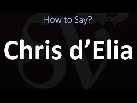 How to Pronounce Chris d’Elia? (CORRECTLY)