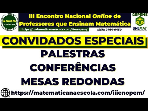 Convidados Especiais - III ENOPEM 04 a 08 de julho de 2022