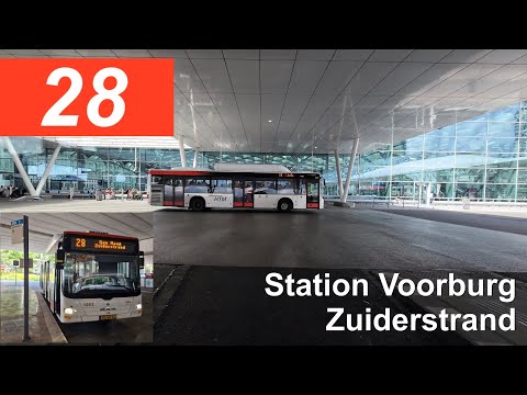 HTM lijn 28: Voorburg Station - Zuiderstrand | HTM 1052 | 2024