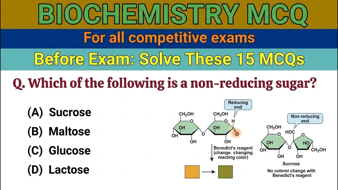 Biochemistry MCQ With Answers- Biochemistry MCQ-Series Videos - Part 1