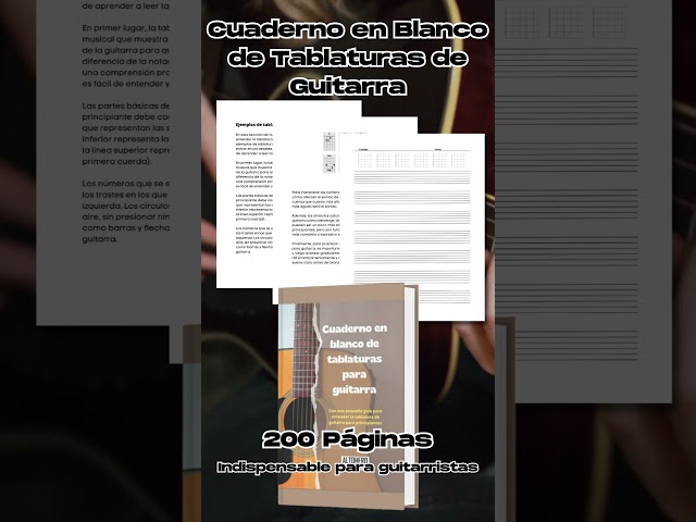 Vídeo relacionado con Cuaderno de tablatura guitarra: 7 tabs por página. Ideal para músicos, estudiantes de guitarra, profesores de musica (110 páginas, A4). Libreta, Cuaderno tablaturas, Cuaderno de musica para guitarra.