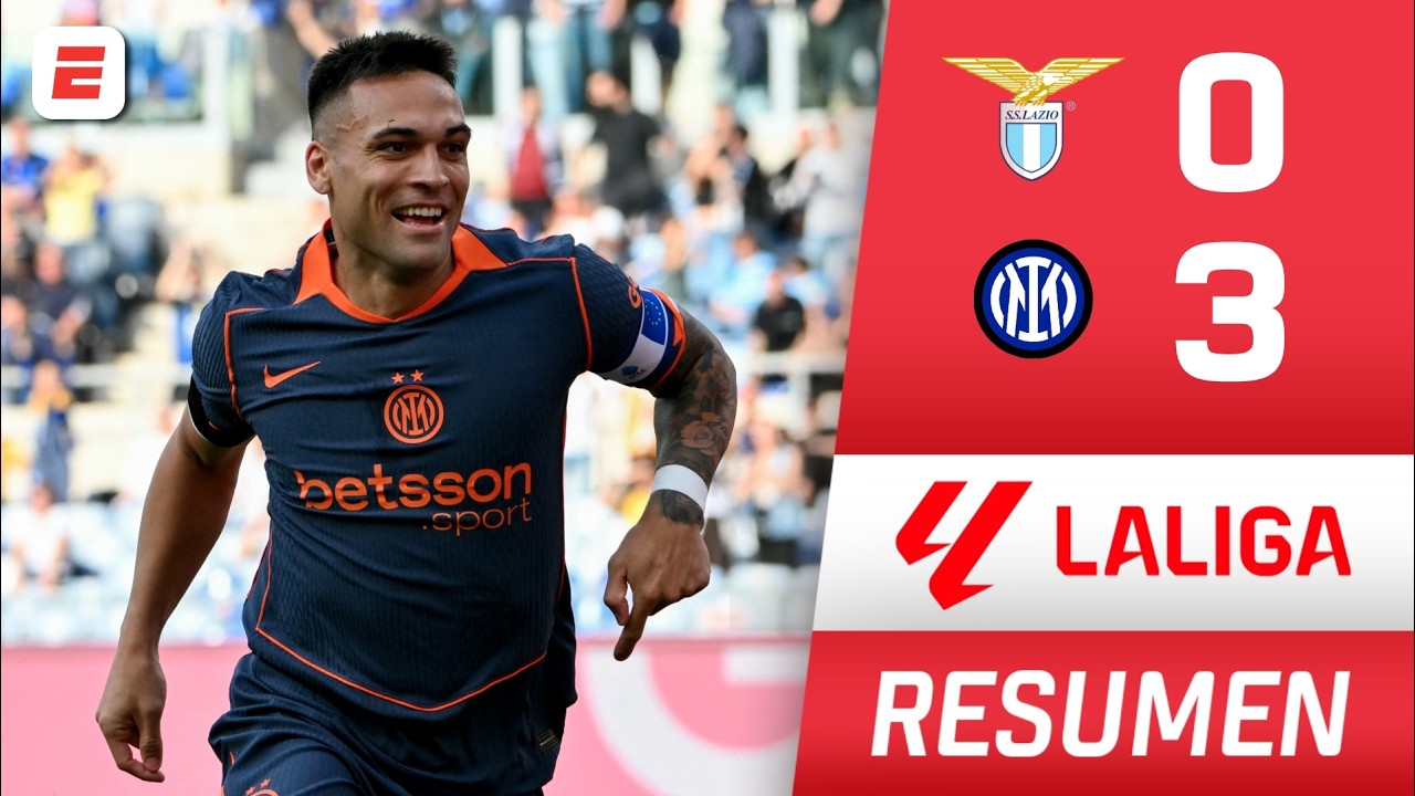 Golazo de LAUTARO en victoria del CAMPÉON de la SERIE A, Inter gana 3-0 Lazio | Resumen