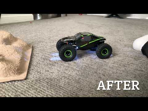 Axial AX24 free shock mod before and after. Quick demo, process in the description.
