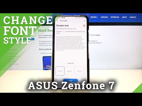 ASUS Zenfone 7 – Change Display Settings & Font Style Choosing