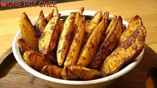 Ultimate Oven Baked Potato Wedges | One Pot Chef